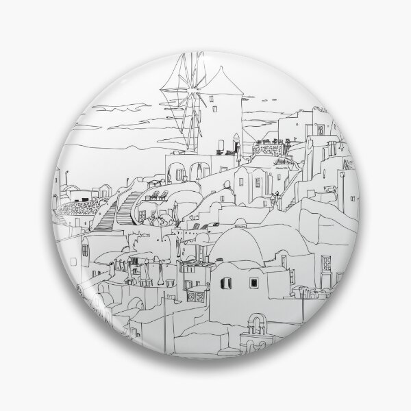 Item preview, Greece view drawing on Illustrator  designed and sold by Heera Pyo.
