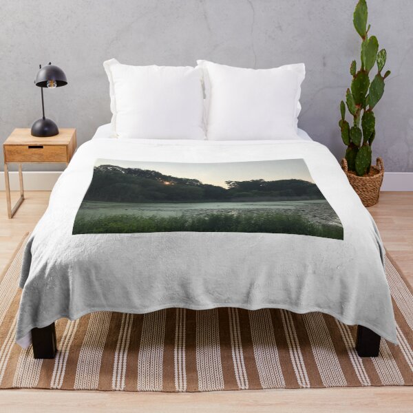 Item preview, Sun Peeking Behind Trees and Green Lake designed and sold by art-dreams.