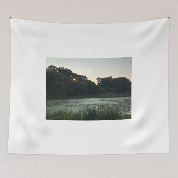 Item preview, Sun Peeking Behind Trees and Green Lake  designed and sold by art-dreams.
