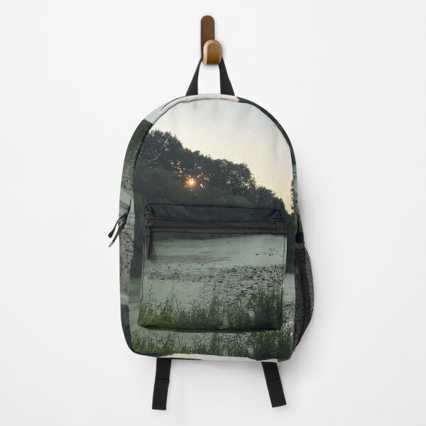 Item preview, Sun Peeking Behind Trees and Green Lake designed and sold by art-dreams.
