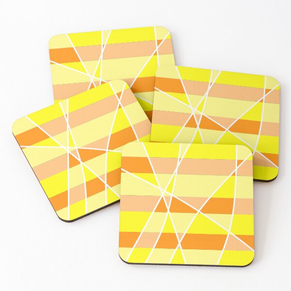 Item preview, Geometric Lines, orange and yellow designed and sold by tropicalhen133.