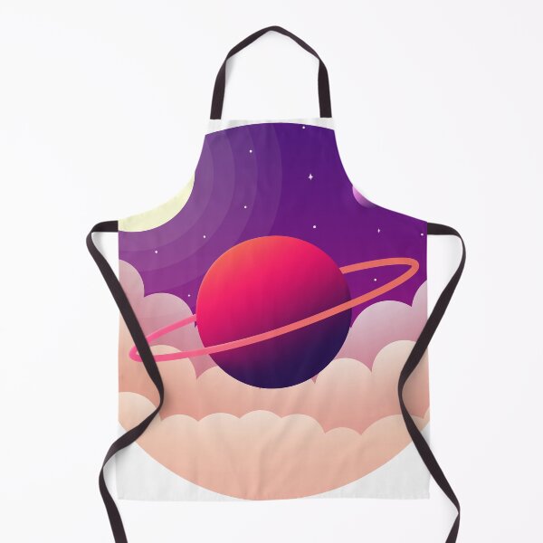 Item preview, Colorful gradient planet flying pastel clouds illuminated by night moon designed and sold by Butterfly-Dream.