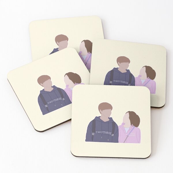Item preview, Two people looking at each other (yellow background) designed and sold by TwoThreeArtLife.