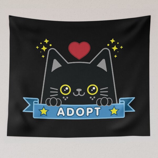 Item preview, Adopt Black Cats designed and sold by KittyCotton.