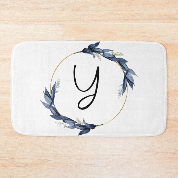 Item preview, Monogram with blue leaves letter Y designed and sold by JustSeasons.