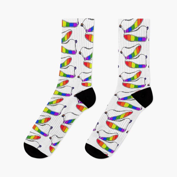 Artikelvorschau, Regenbogen und weiße Turnschuhe entworfen und verkauft von Antiheroes-r-us.