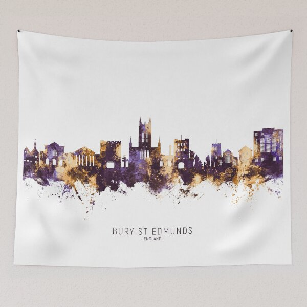 Item preview, Bury St Edmunds England Skyline designed and sold by ArtPrints.