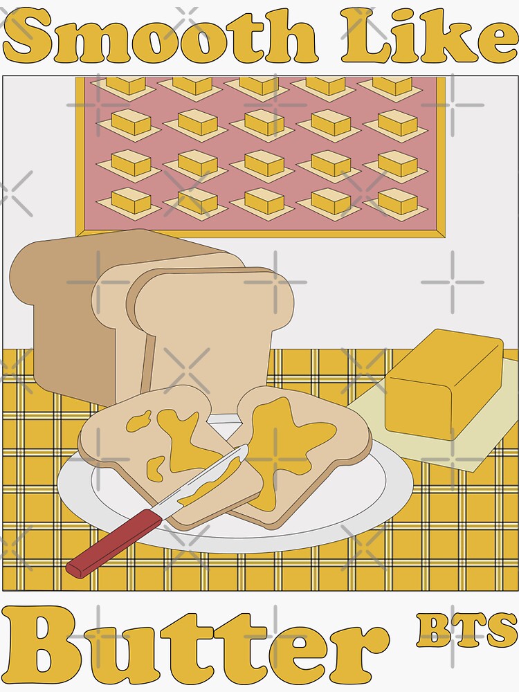 "[BTS] Smooth Like Butter GRAPHIC ART STATEMENT LYRICS KPOP BANGTAN