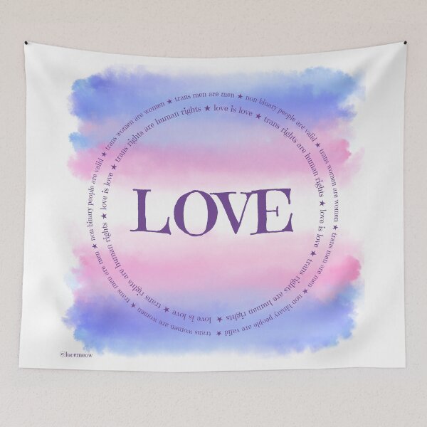 Item preview, Trans flag love designed and sold by Art by Veya.