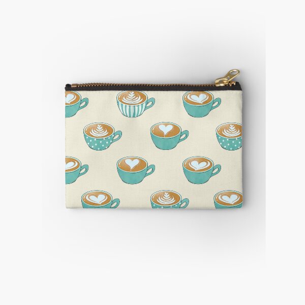 Item preview, Latte Art in Cute Blue Coffee Mugs designed and sold by tanyadraws.