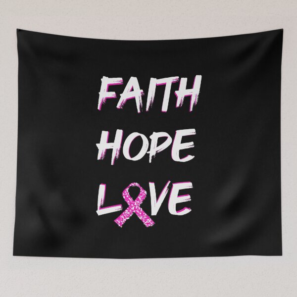 Item preview, Faith Hope Love Breast Cancer Awareness Pink Ribbon designed and sold by BELASKRI STORE.