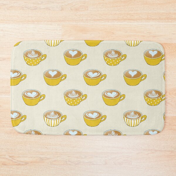 Item preview, Latte Art in Cute Yellow Coffee Mugs designed and sold by tanyadraws.