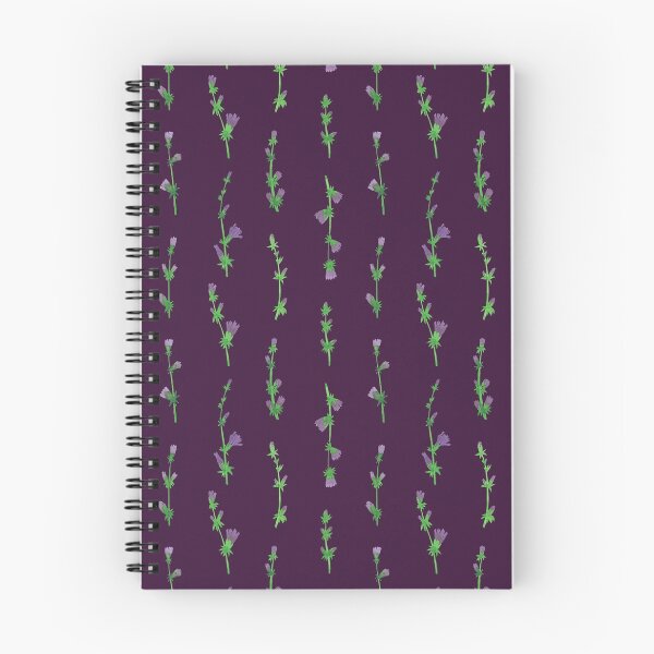 Item preview, Cute violet and green meadow flowers on dark background. designed and sold by TanyaMakesART.