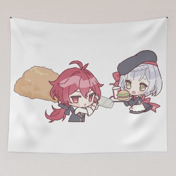 Artikelvorschau, Genshin Impact Chibi Diluc und Noelle entworfen und verkauft von NewEraMutant.
