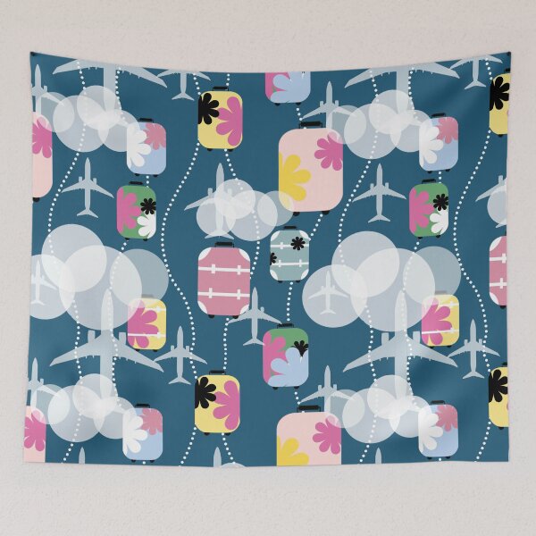 Item preview, Airplanes and Suitcases in the sky designed and sold by JAWSCreatives.