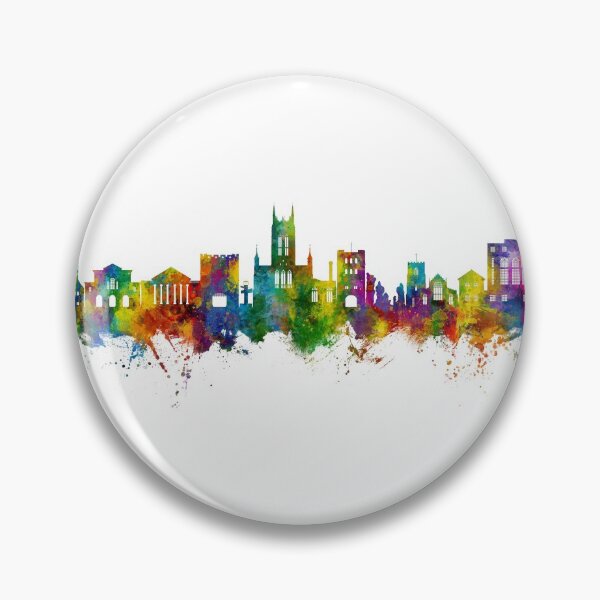 Item preview, Bury St Edmunds England Skyline designed and sold by ArtPrints.