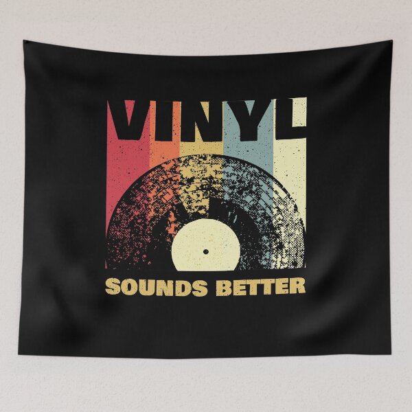 Item preview, Vintage Vinyl sounds better retro grunge art designed and sold by Ovnil.