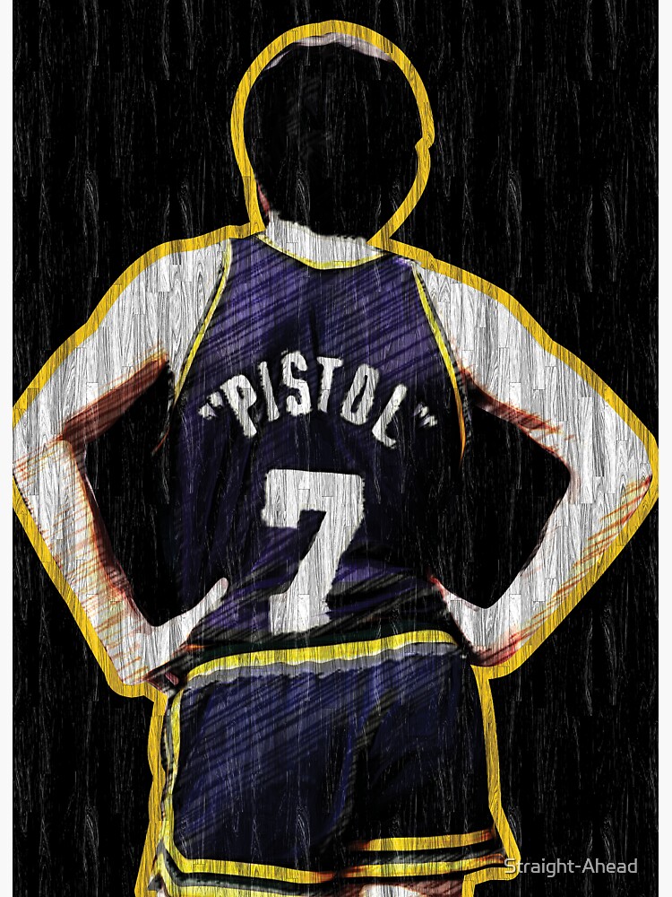 Pete Maravich The Pistol Sticker For Sale By Straight Ahead