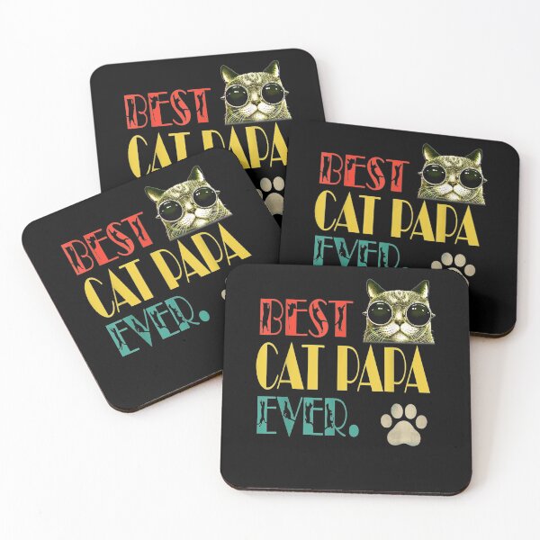 Item preview, Mens Vintage Best Cat Papa Ever Papa Funny Fathers Day Gift  designed and sold by tashiav.