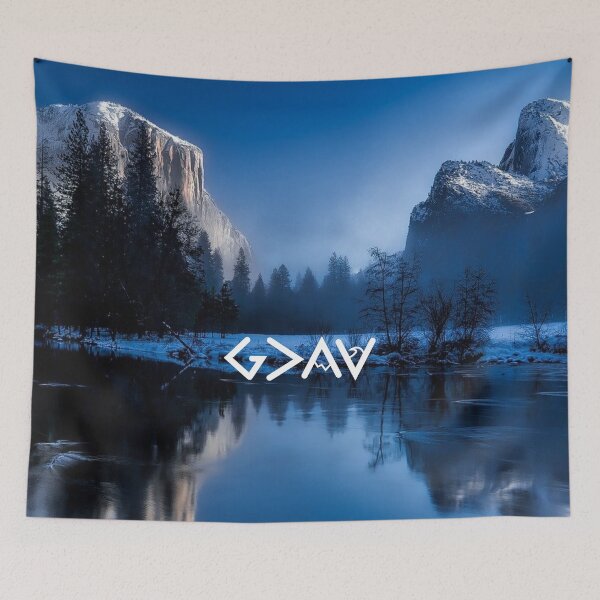 Item preview,  God is Greater Than the Highs and Lows - Mountains Snow designed and sold by ChristianLife.