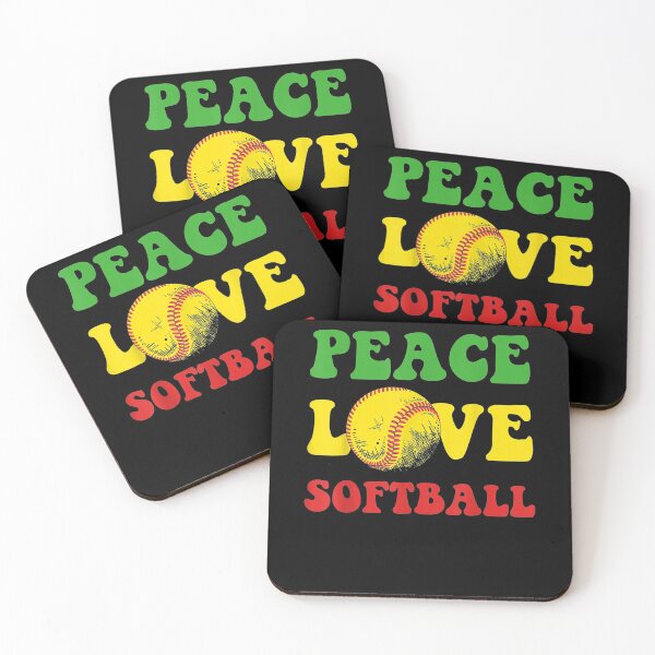 Item preview, American Sports Lover Hippie Peace Softball Player Softball  designed and sold by tashiav.