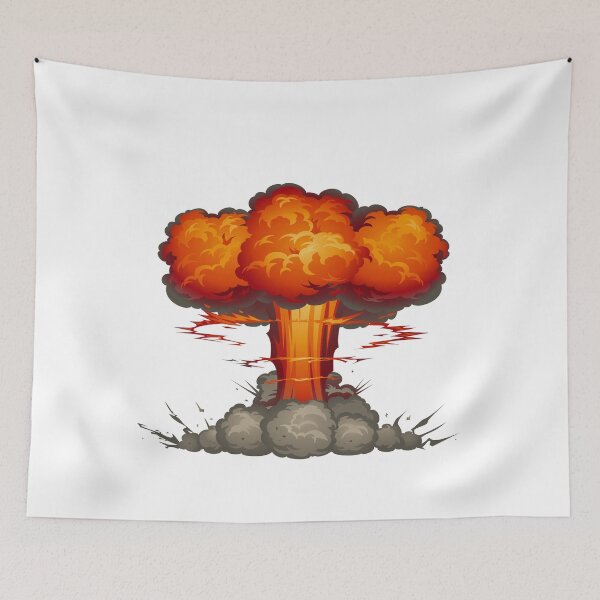 Item preview, explosion mushroom pop art designed and sold by KnitNknot.