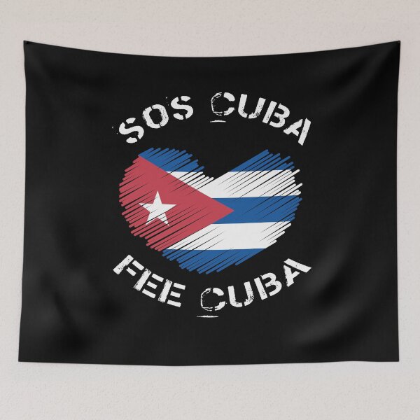 Item preview, SOS cuba Free cuba PATRIA Y VIDA y VIVA CUBA LIBRE Cuban Revolution designed and sold by Linery Brand.