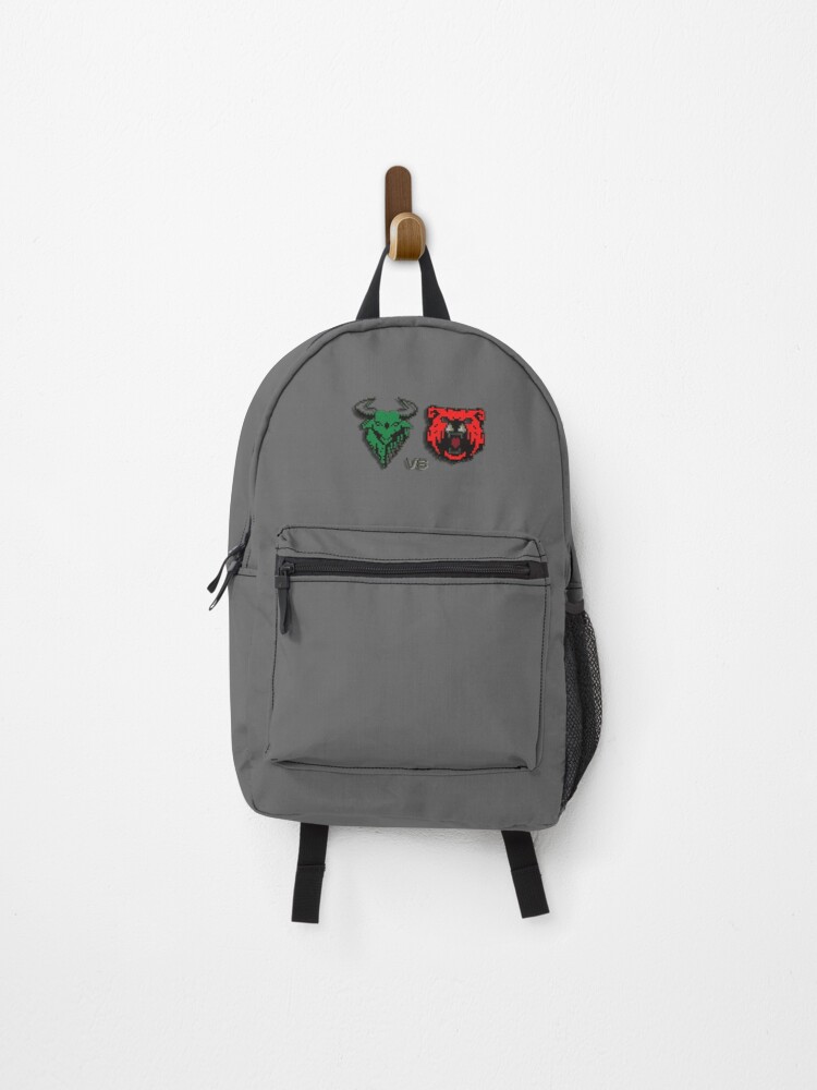 Thumbnail 1 of 3, Backpack, Bull vs Bear designed and sold by InvsibleHand.
