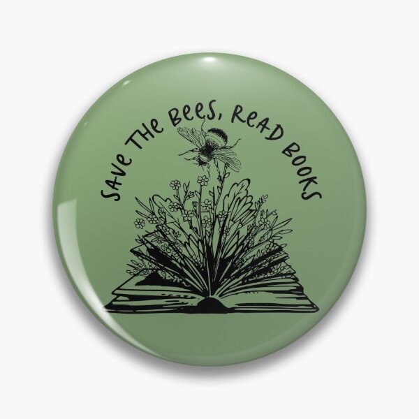 Item preview, Flowers Growing from Book-Save the Bees-Addicted to Reading designed and sold by DiensDesign.