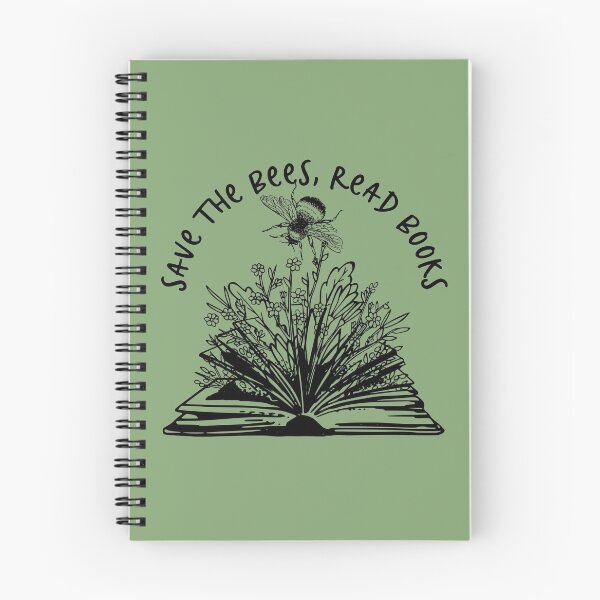 Item preview, Flowers Growing from Book-Save the Bees-Addicted to Reading designed and sold by DiensDesign.