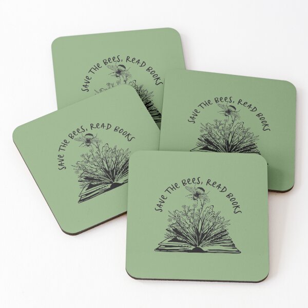 Item preview, Flowers Growing from Book-Save the Bees-Addicted to Reading designed and sold by DiensDesign.