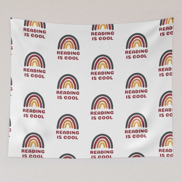 Item preview, Reading Is Cool, Retro Rainbow designed and sold by Everythingafter.