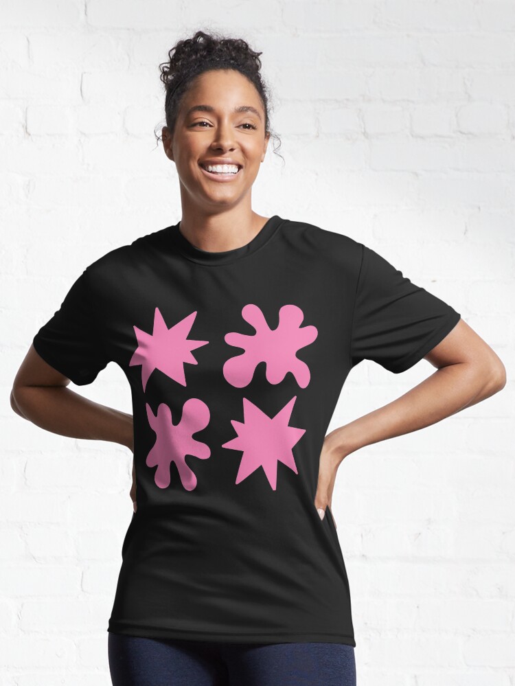 Kiki/Bouba - pink and white Active T-Shirt for Sale by Lingthusiasm