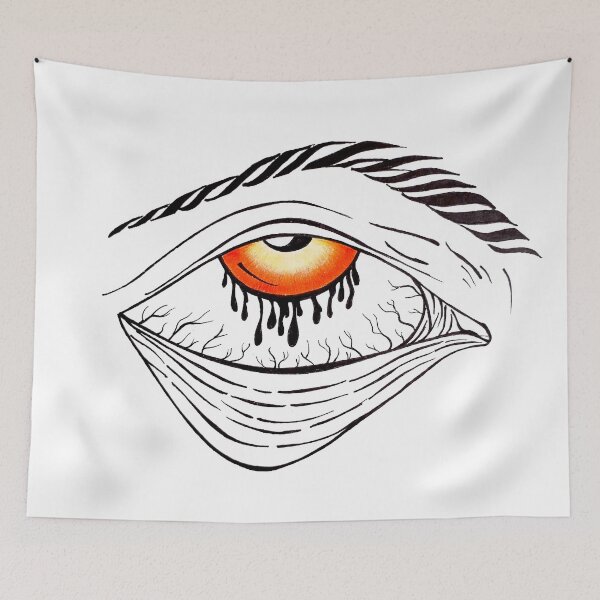 Item preview, red and stressed eye designed and sold by letyrizia.