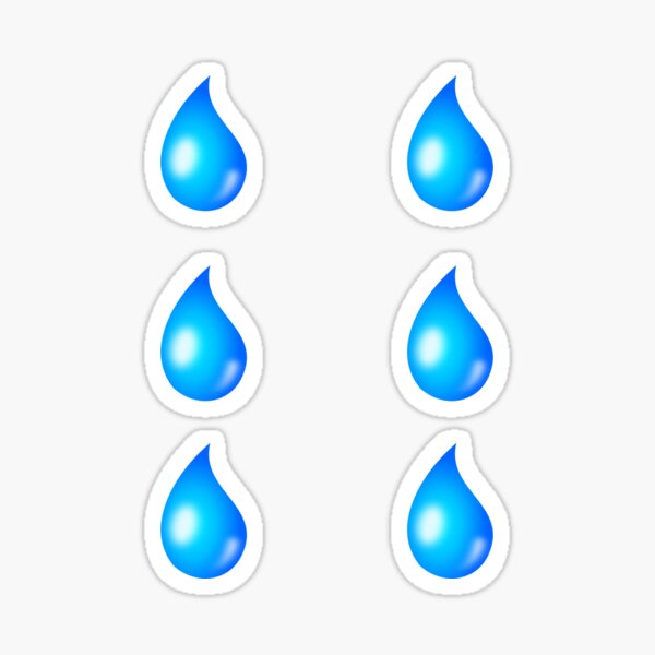 "Water droplets emoji Sticker bundle " Sticker by Naamira Redbubble