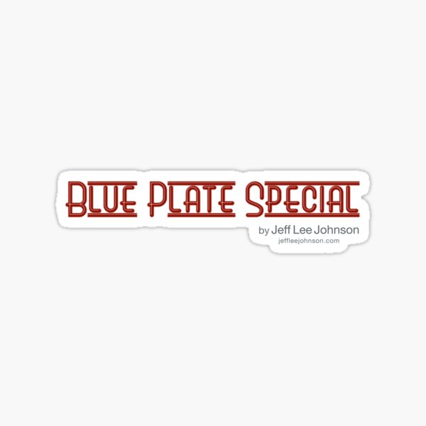 Blue Plate Special Titleplate Sticker