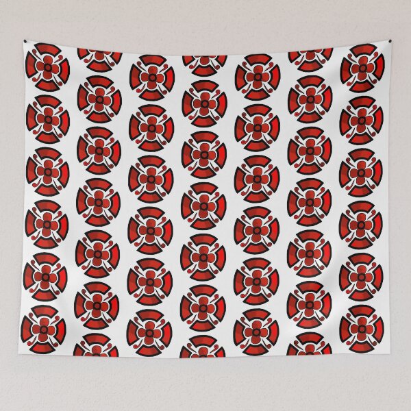 Item preview, Flower shield (red tie dye)  designed and sold by Encie-Designs.