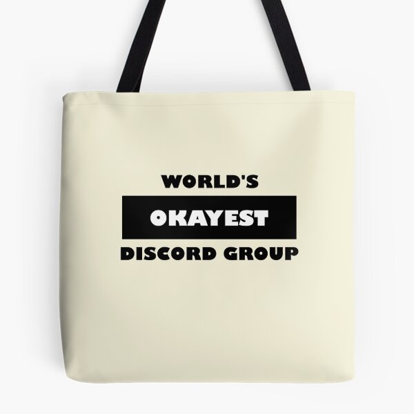 Item preview, Funny Discord: World's okayest discord black and white minimalist block typography (cream edition) designed and sold by Deegital18.