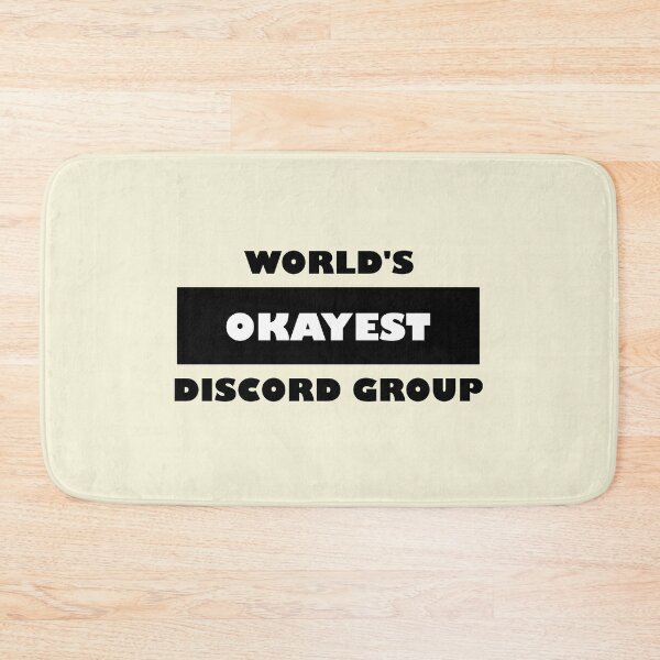 Item preview, Funny Discord: World's okayest discord black and white minimalist block typography (cream edition) designed and sold by Deegital18.