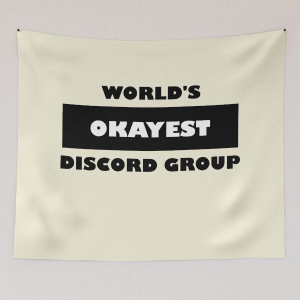 Item preview, Funny Discord: World's okayest discord black and white minimalist block typography (cream edition) designed and sold by Deegital18.