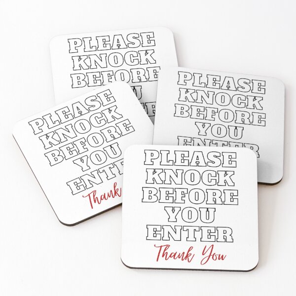 Item preview, Please Knock Before You Enter Door Sign II designed and sold by IslandDrip.