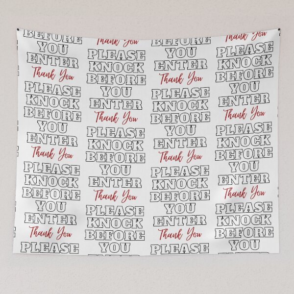 Item preview, Please Knock Before You Enter Door Sign II designed and sold by IslandDrip.