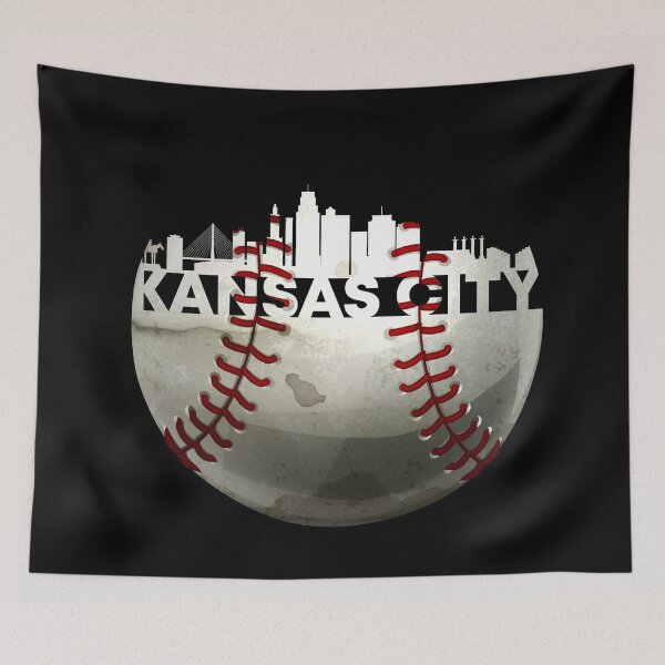 Item preview, Outstanding Kansas City Baseball Ball With Real Kansas City Skyline designed and sold by Urosek.