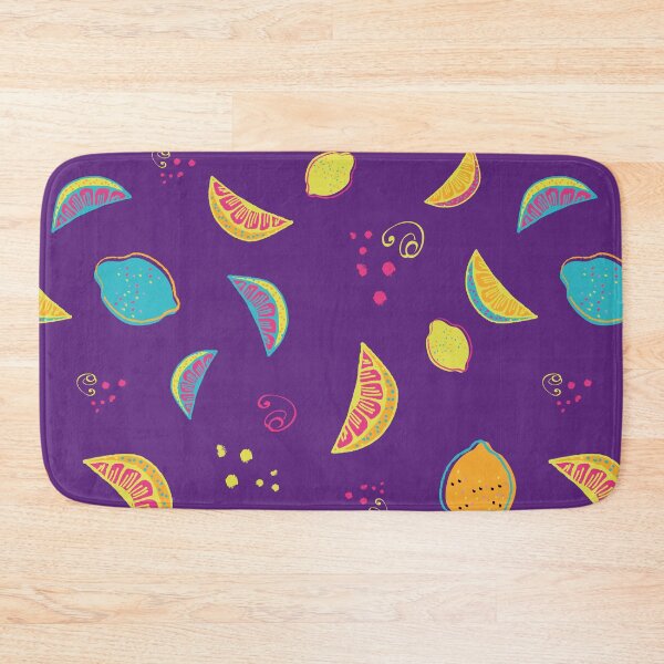 Item preview, Vivid Citrus in Violet Dreams Seamless Pattern designed and sold by LotusBlanc.