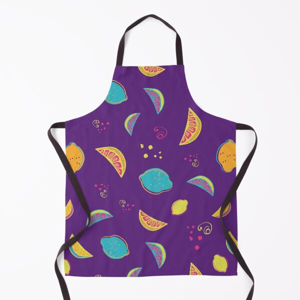 Item preview, Vivid Citrus in Violet Dreams Seamless Pattern designed and sold by LotusBlanc.