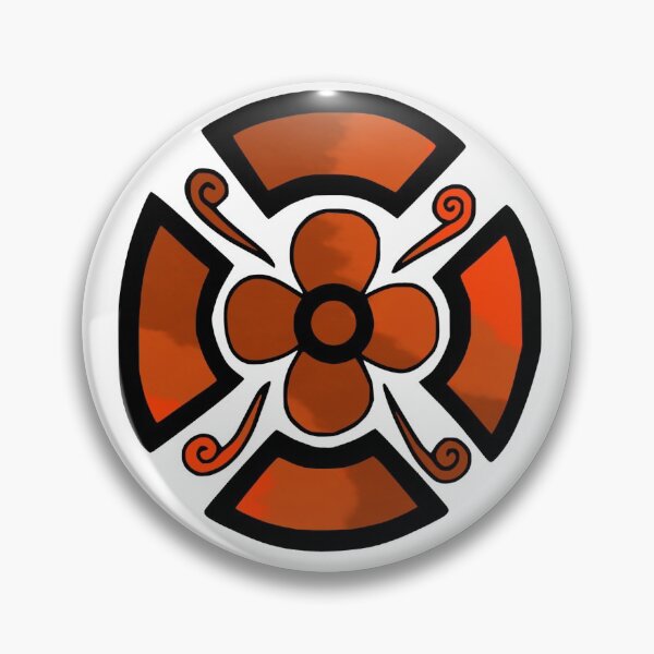 Item preview, Flower shield (orange tie dye)  designed and sold by Encie-Designs.