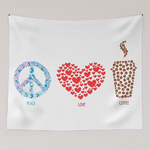 Item preview, Peace Love Coffee Floral Design Mom Gift Coffee Lover Gift for Wife designed and sold by TH3--DESIGNER.