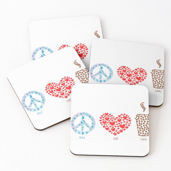 Item preview, Peace Love Coffee Floral Design Mom Gift Coffee Lover Gift for Wife designed and sold by TH3--DESIGNER.