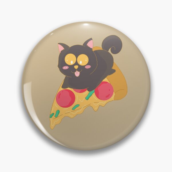 Aperçu de l'œuvre LE MIGNON PETIT CHAT NOIR SUR LA PIZZA créée et vendue par Warenae.