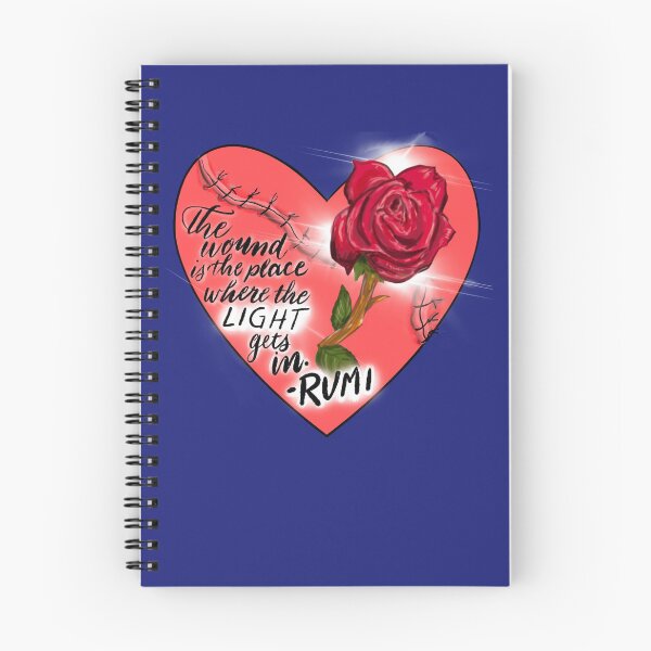 Item preview, The Wound is the place where Light gets in-Rumi, Agy Wilson hand-drawn Procreate quote designed and sold by Agy Wilson.